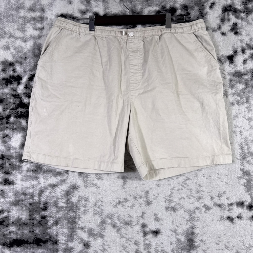 Chubbies Shorts Mens Size XXL Beige Pull On Drawstring Stretch 7"‎ Inseam